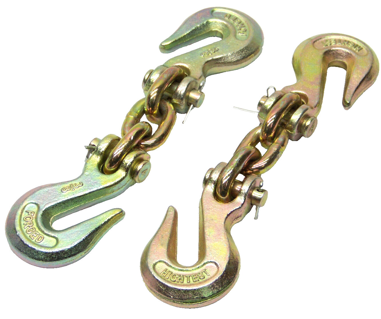 2 pcs 6 Ton Double Grab Hooks Chain Joint Chain Shortener Auto body Dent Puller