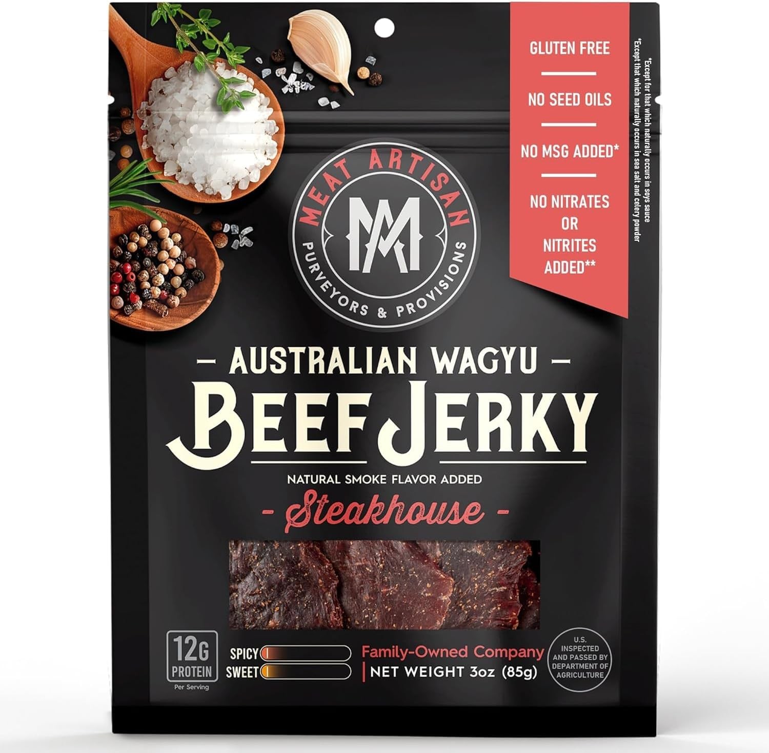 Meat Artisan Beef Jerky - Australian Wagyu Sweet Heat - High Protein Sna