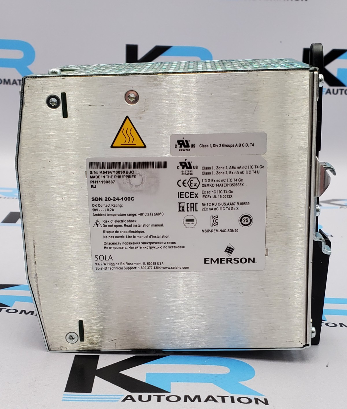 Sola SDN-20-24-100C Power Supply 240V
