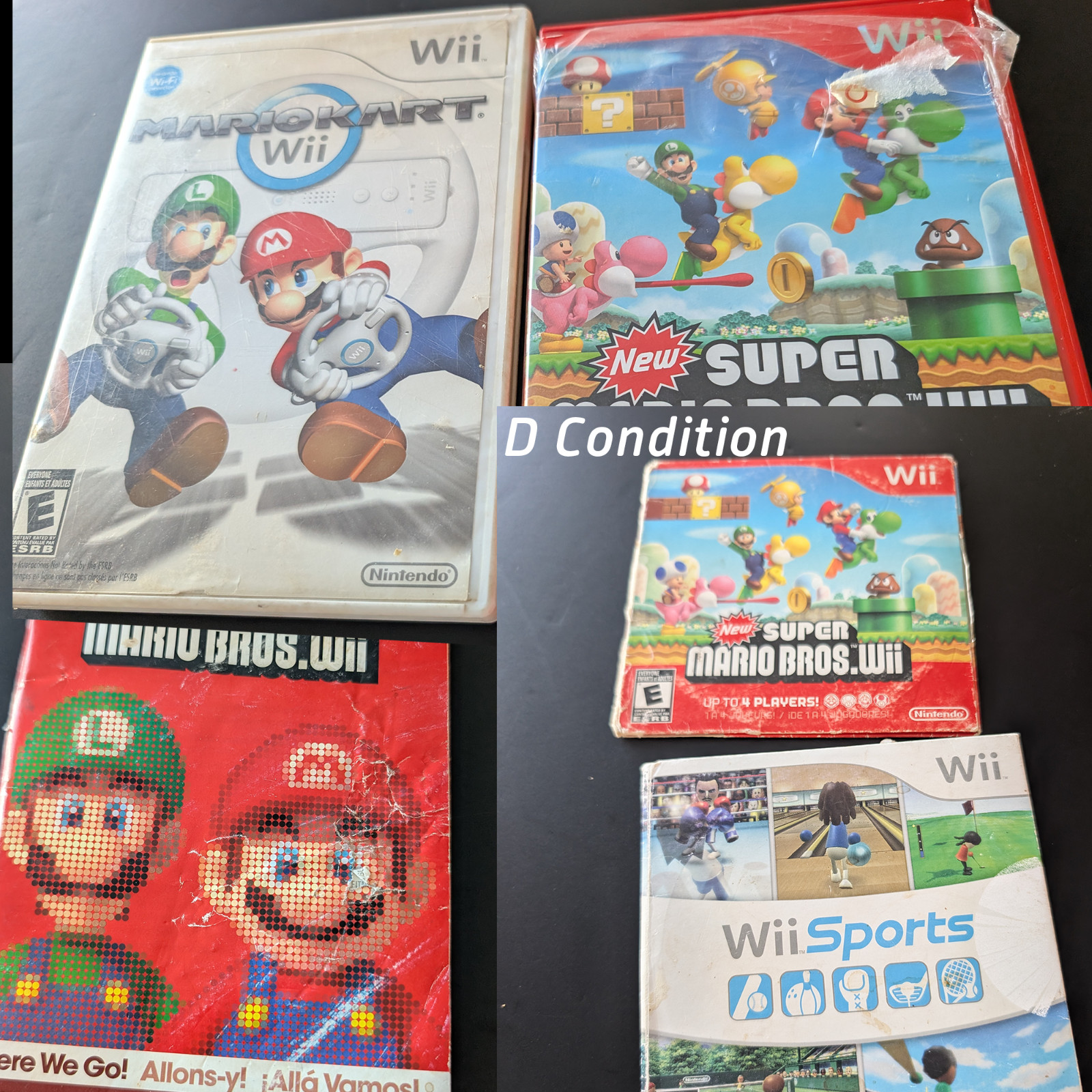 Mario Kart Wii Nintendo Wii CASE MANUAL INSERTS ONLY Authentic Guaranteed