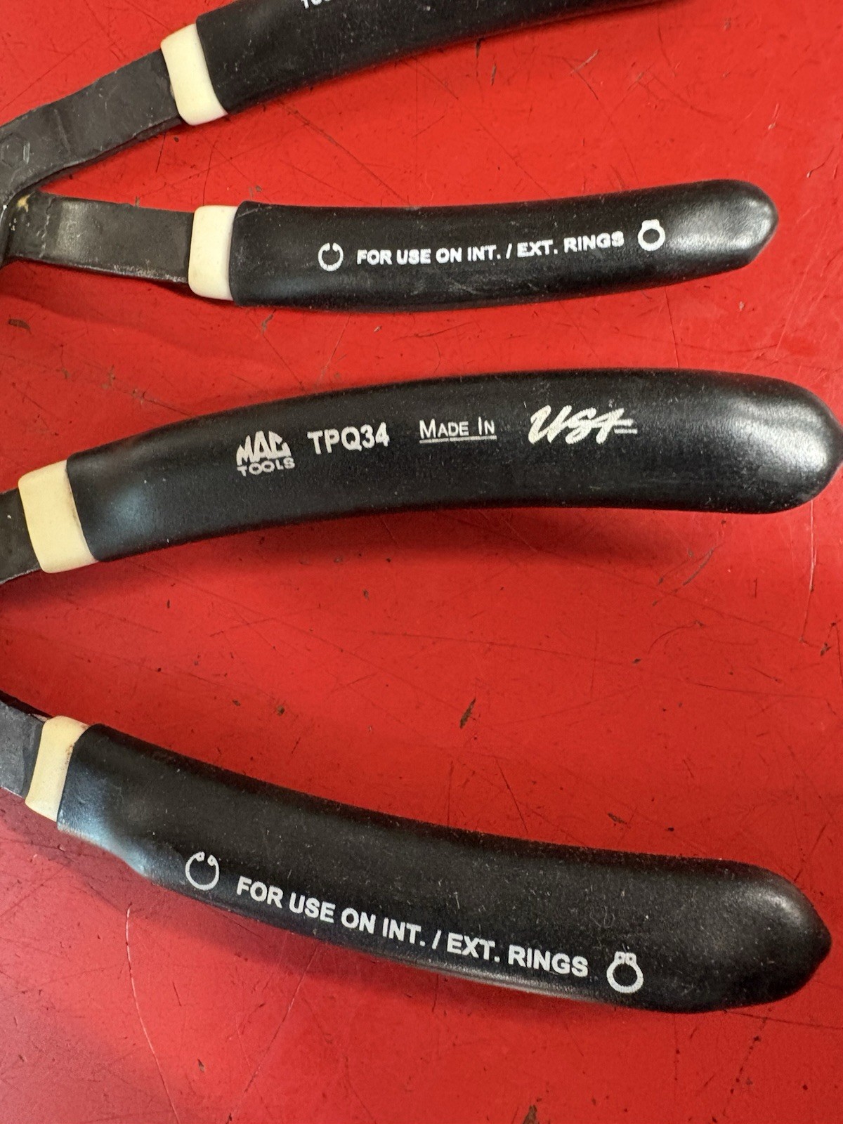 Mac Tools 2-pc Straight Retaining Ring Pliers USA TPQ34, TPQ32