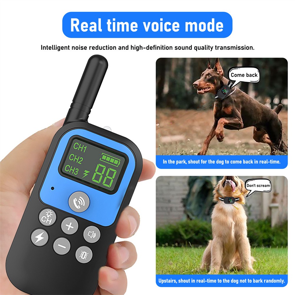 For 3 Dogs Training Collars with Remote Rechargeable Waterproof Shock E-Collars