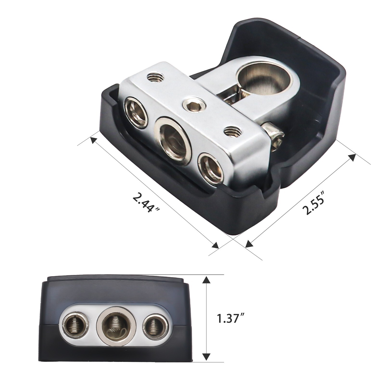Recoil PBT-S04 2 Pack Premium Solid Brass Positive/Negative Battery Terminals
