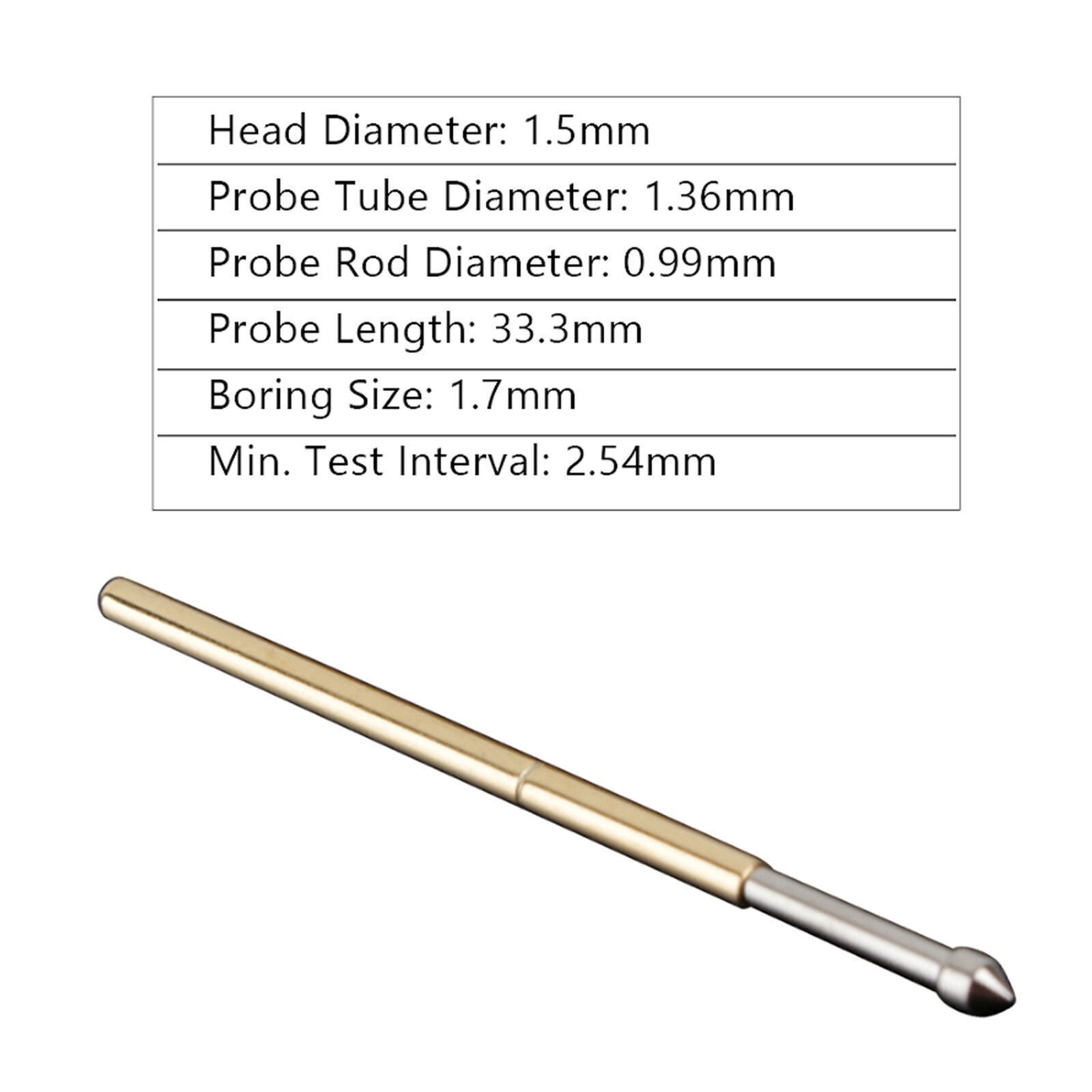 100x P50-J1/P50-B1/P75-B1/P75-E2/P100-E2 Spring Test Probe Round Pogo Pin Tools