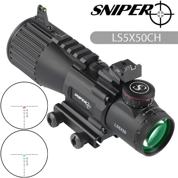 5X50mm Prism Scope GIII LS5X50 Prism Scope w/Illuminated Red/Green/Blue Reticle