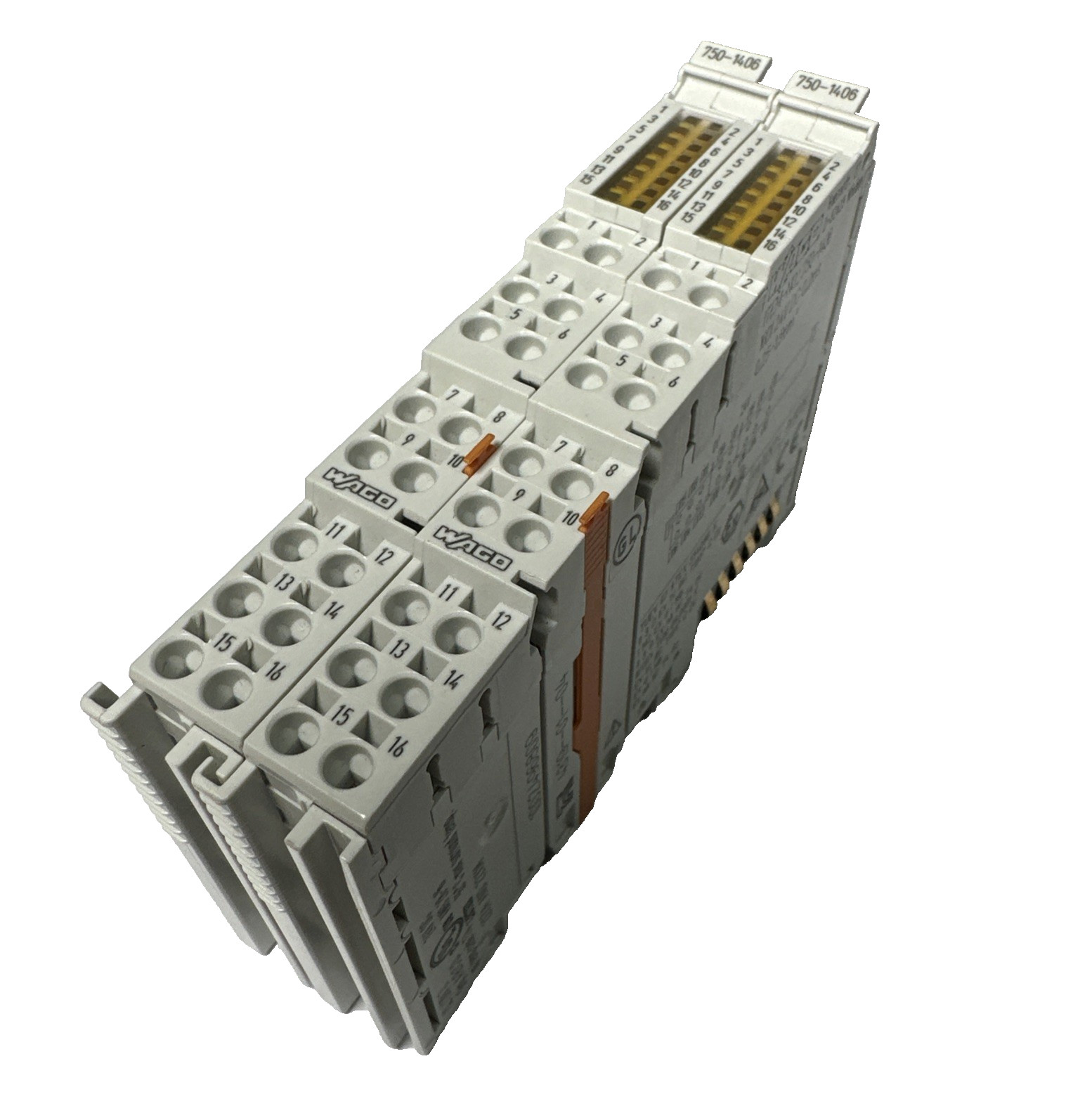 Qty 2 New Wago 750-1406 16-Channel Digital Input Module, 24VDC, 0.2ms Ships Free