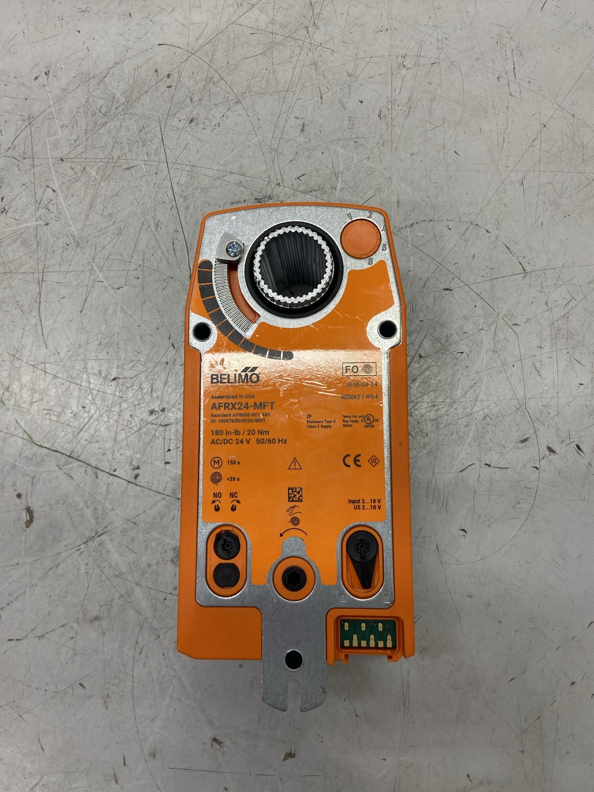 Belimo Configurable Valve Actuator Spring Return AC/DC 24V AFRX24-MFT
