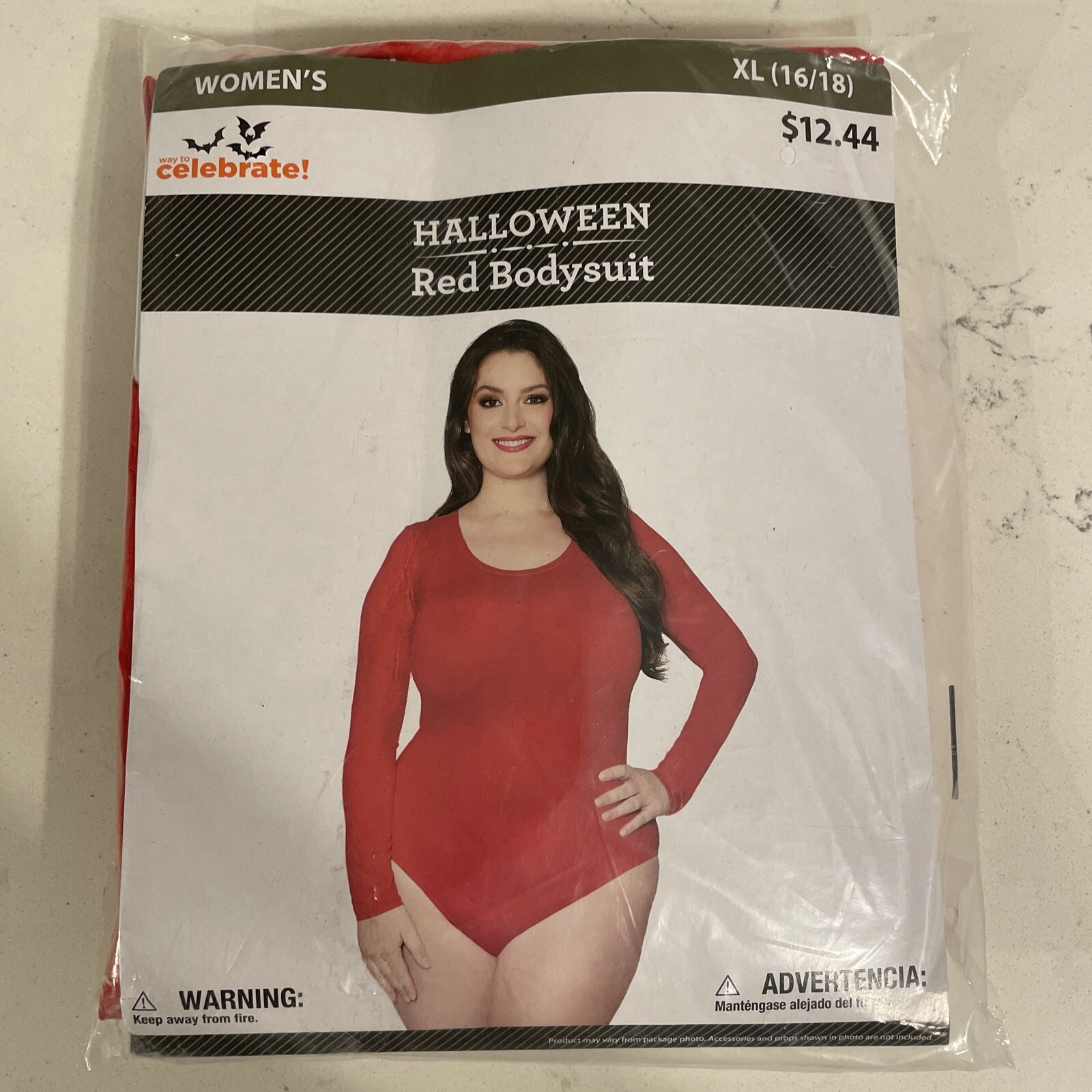 Halloween Dress Up Unisex Adult Plus XL Halloween Red Bodysuit Vampire New 16/18