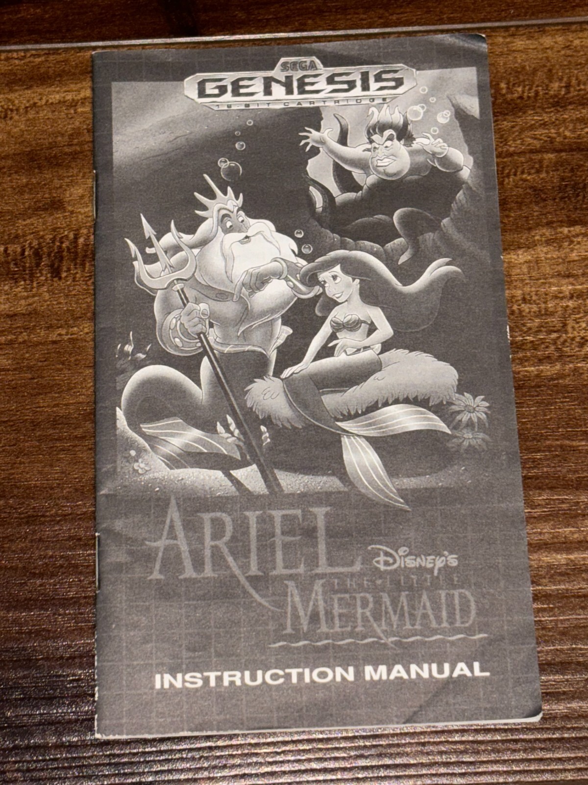 Ariel The Little Mermaid Sega Genesis Instruction Manual Only
