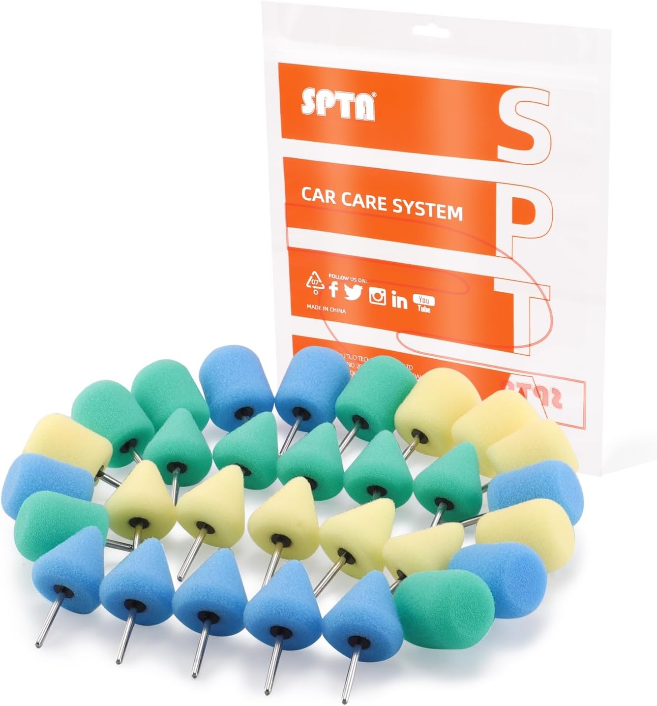 Mini Buffing Polishing Pads, 30Pcs Mini Detail Polishing Balls Use on Rotary Too