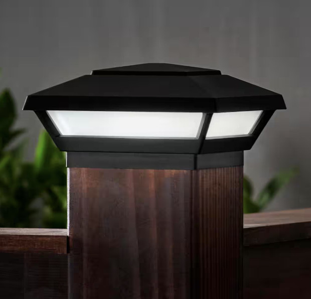 Black Brown Copper 4 x 4 Solar Post Light SMD LED Outdoor Deck Cap Fence