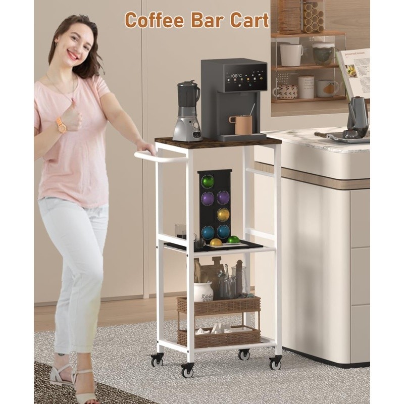 Mobile Kitchen Island Cart Multi-Purpose Utility Rack Rolling Storage Stand New