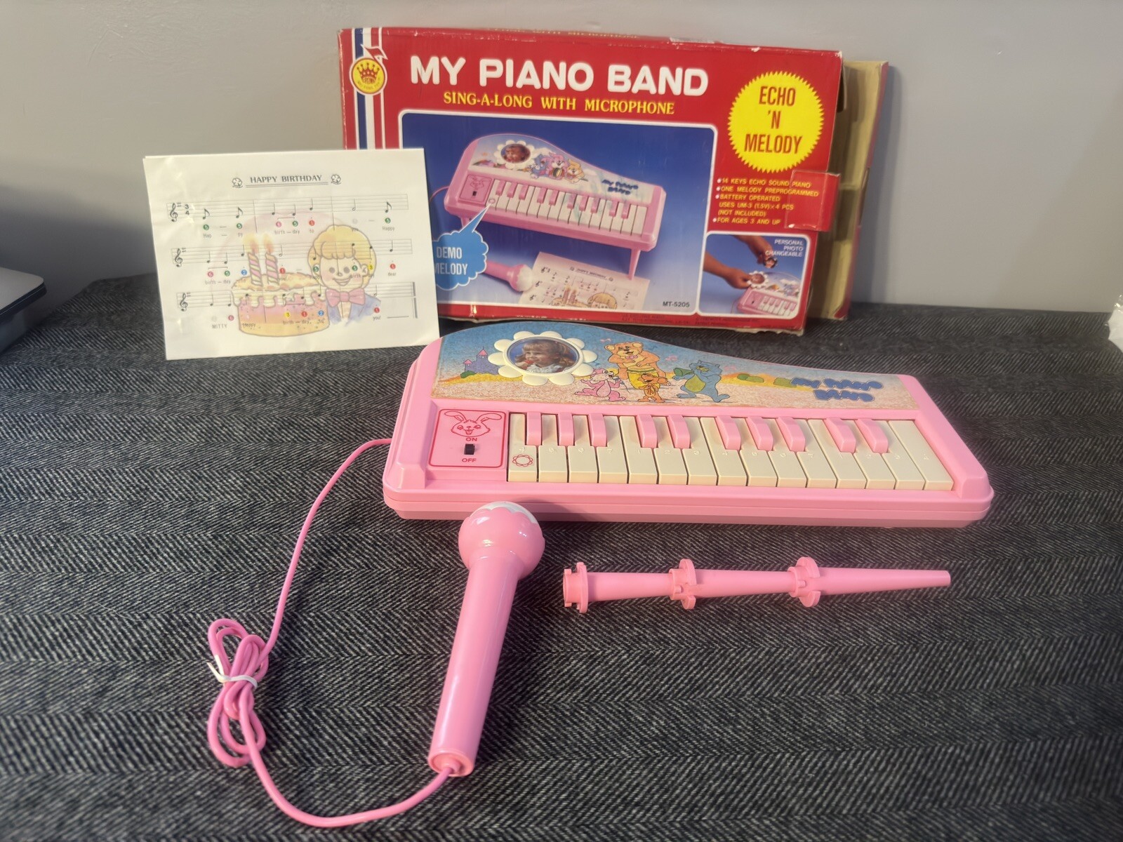 Vintage 1987 Mitty Merchandise Mei Fong Toys My Piano Band - Pink NIB