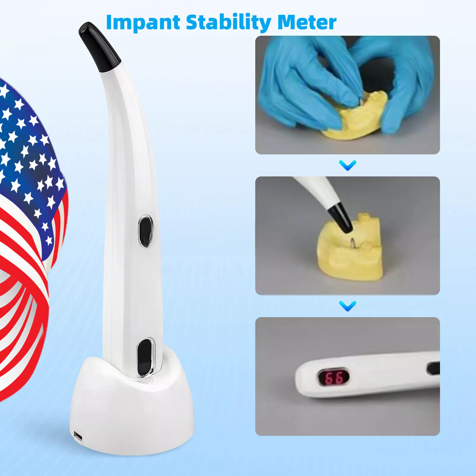 Dental Monitor Osseointegration RFA Inplant Stability Test Unit ISQ USA