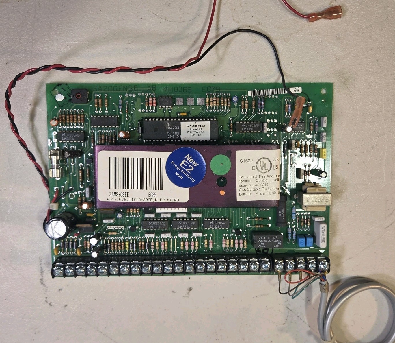 Ademco Vista 10SE Wired Security Alarm Control Panel Board - Parts/Repair