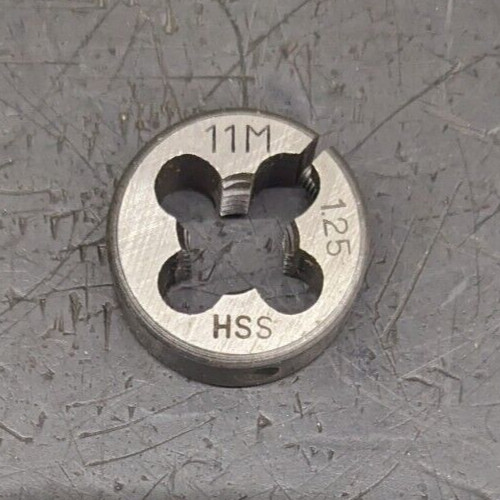 M11x1.25 Round Die Screw Adjustable Adjusting HSS 1" OD Metric
