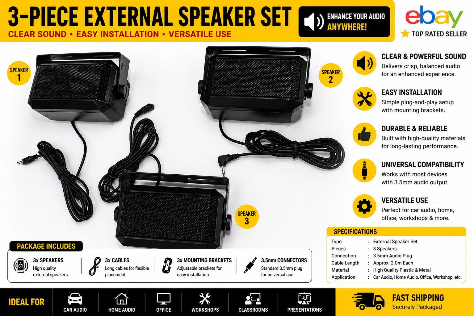 Icom   STYLE EXTERNAL SPEAKER ham cb communication HAM MOBILE BASE  CB Communic