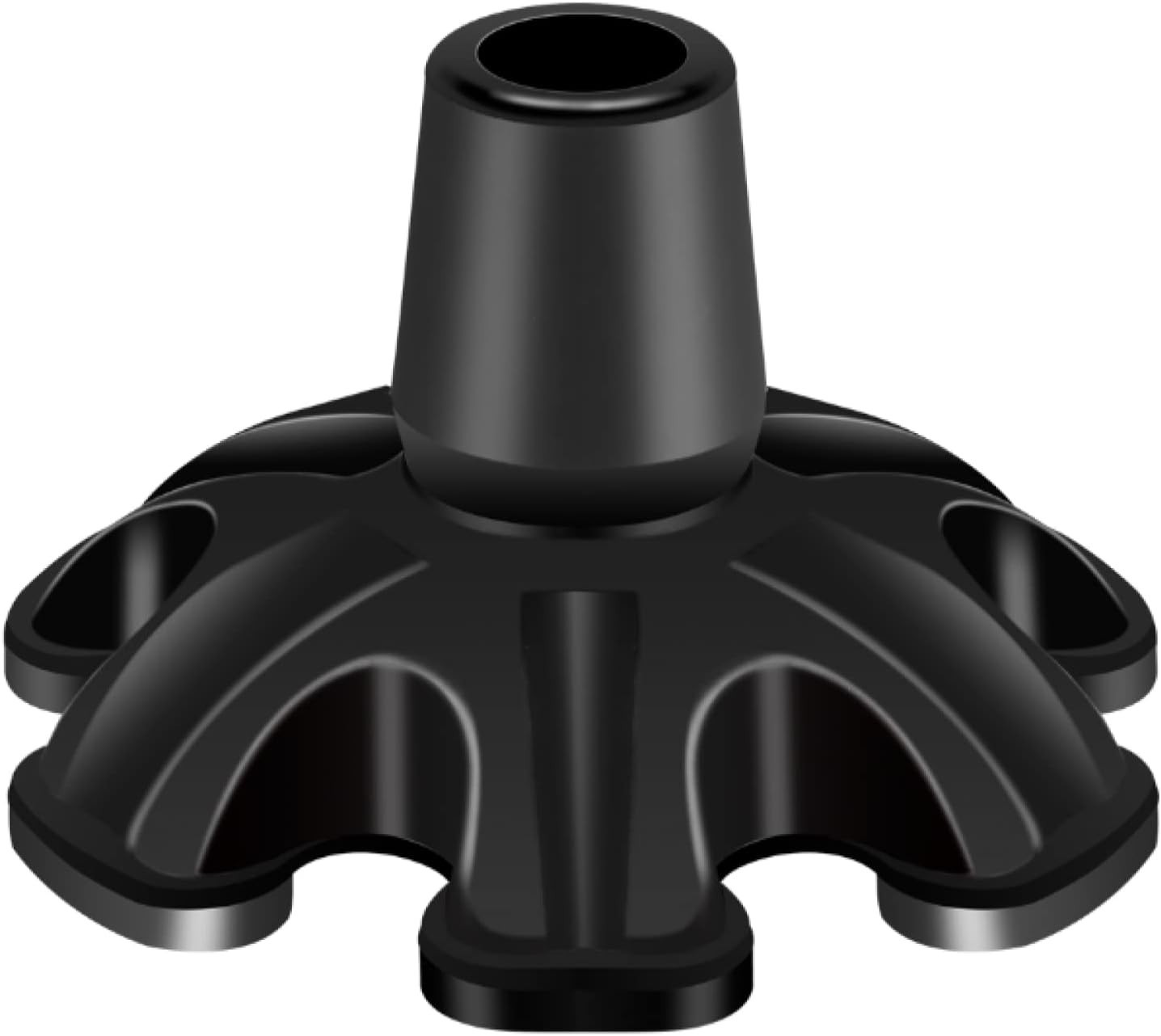 3/4 Inch 6 Support Self Standing Cane Tip Walking Canes Feet Base Replacement