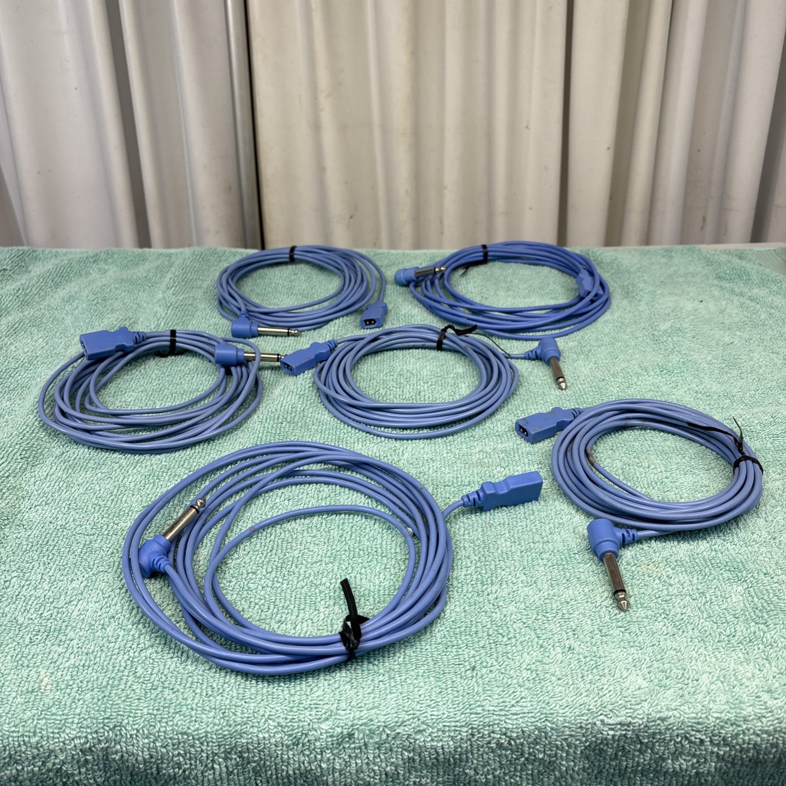 Lot of (6) Medical Temperature Cable Extension Adaptor  2 Pin Custom Connector