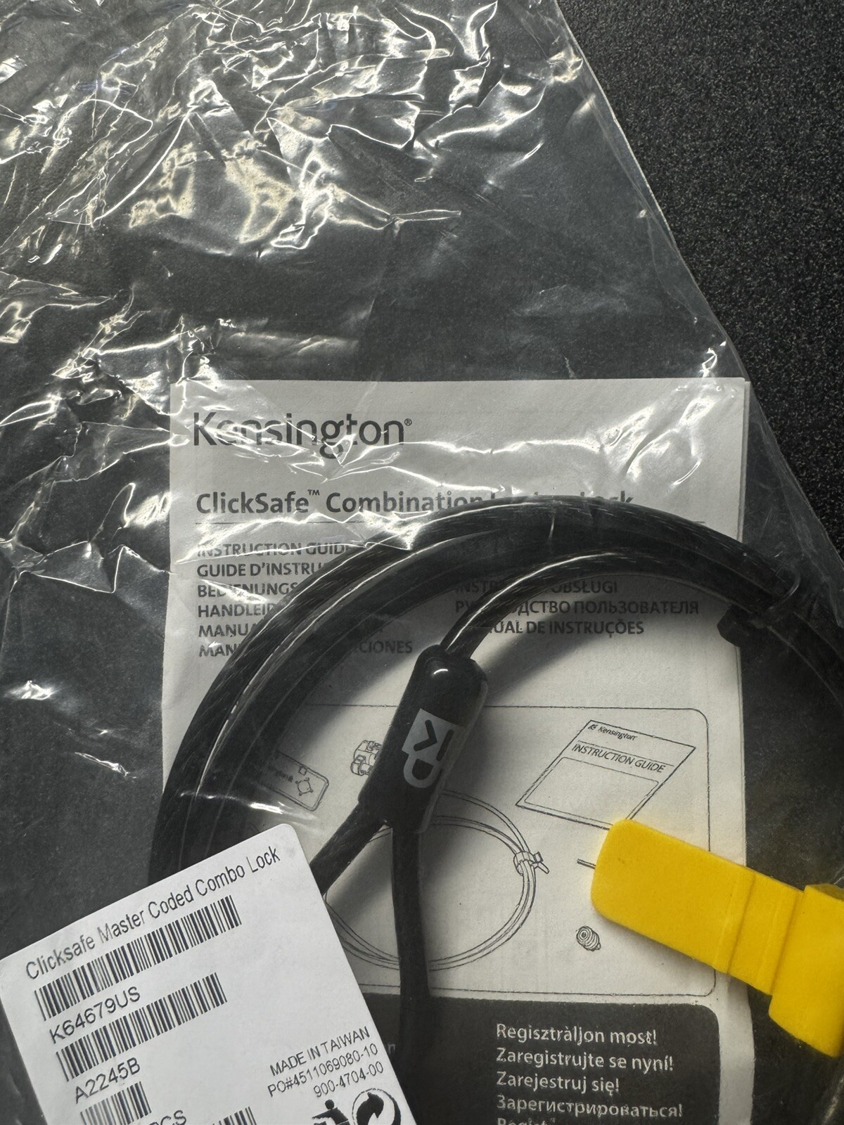 Kensington ClickSafe Combination Laptop Lock (Master Code)