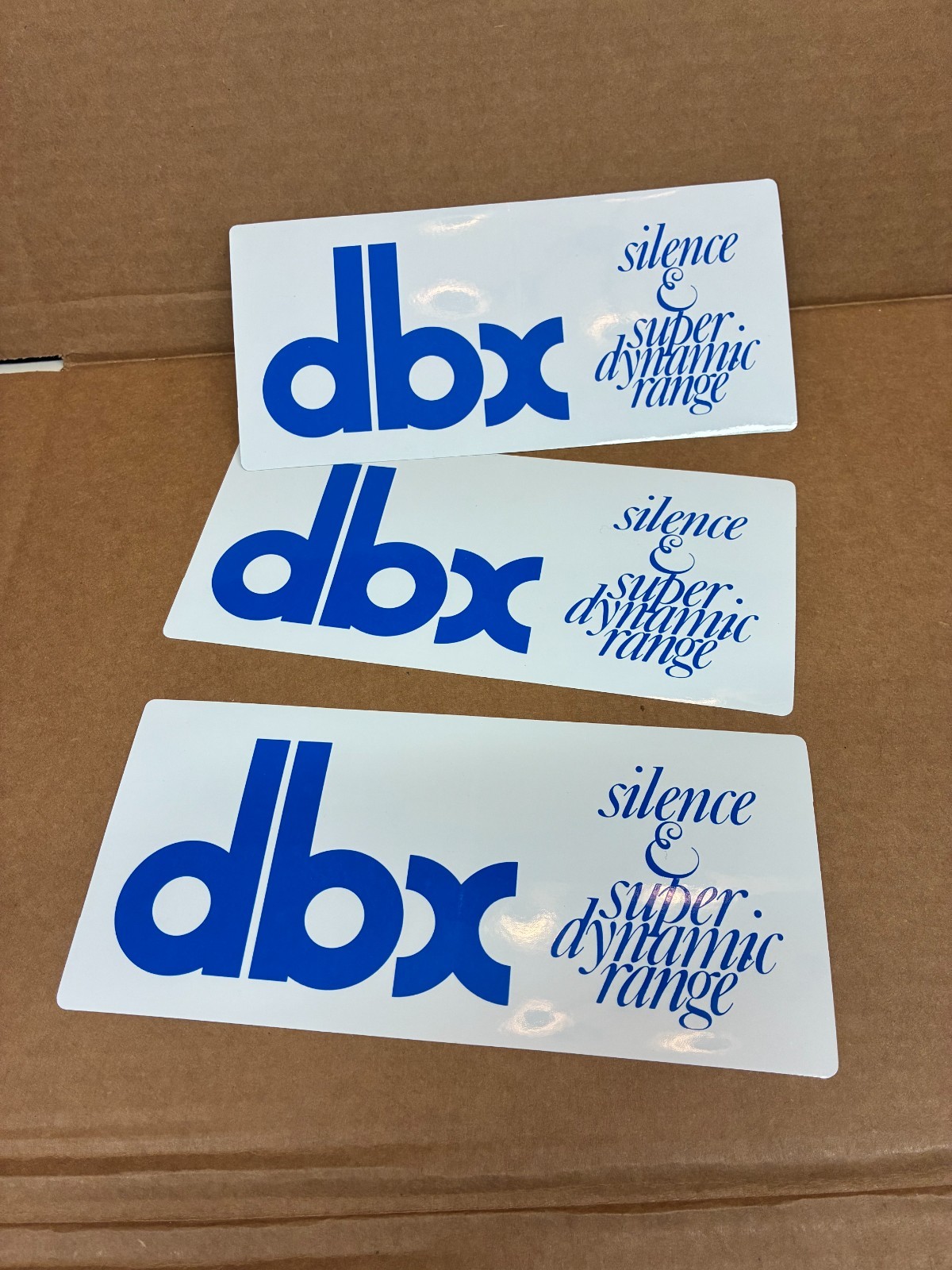DBX audio decal sticker advertising 3 total