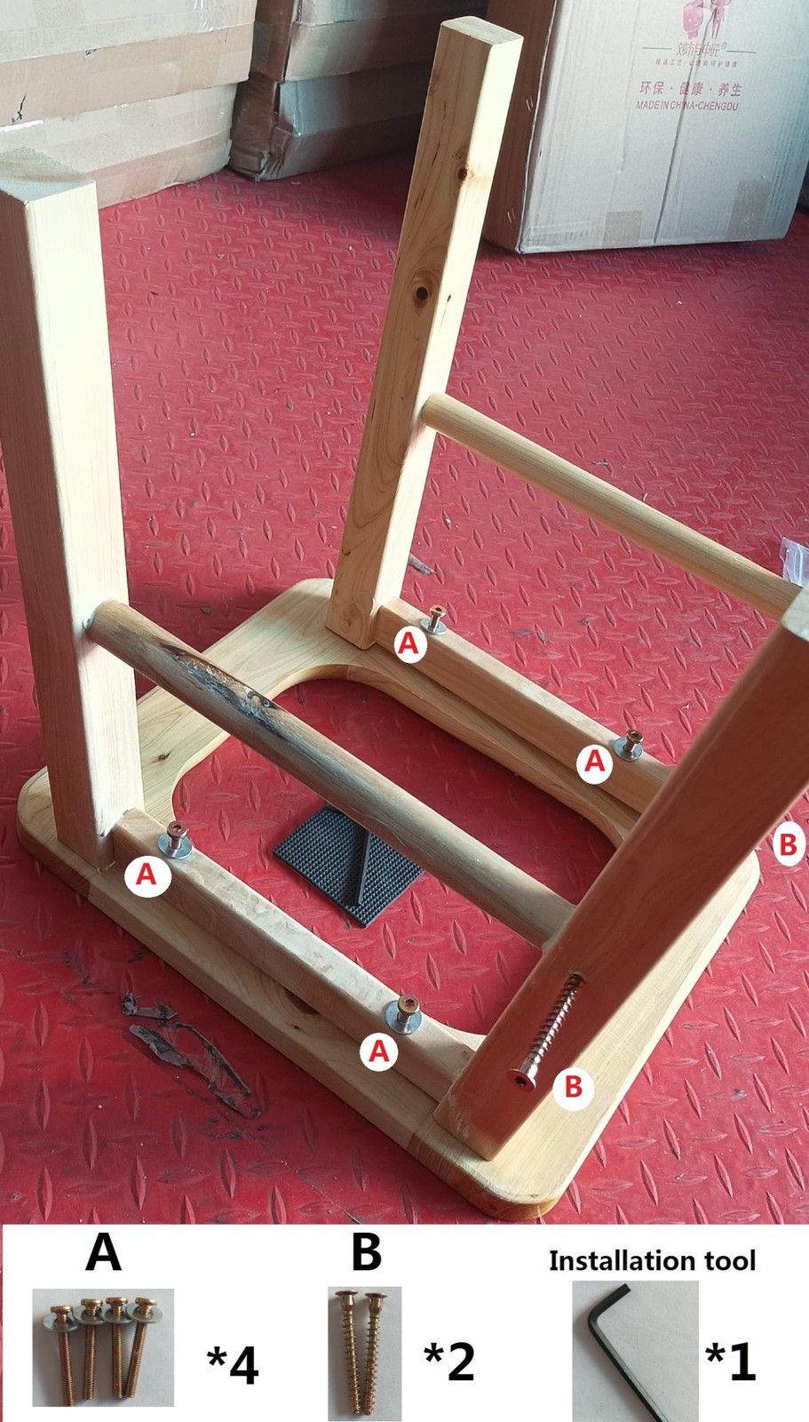 Wood Yoni Steaming Seat,Throne for V Steaming,V Steam Seat,with Four Legs Ste...