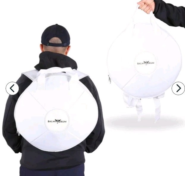New White Balmy Drum carrying bag 15-tone Backpack adjustable shoulder straps
