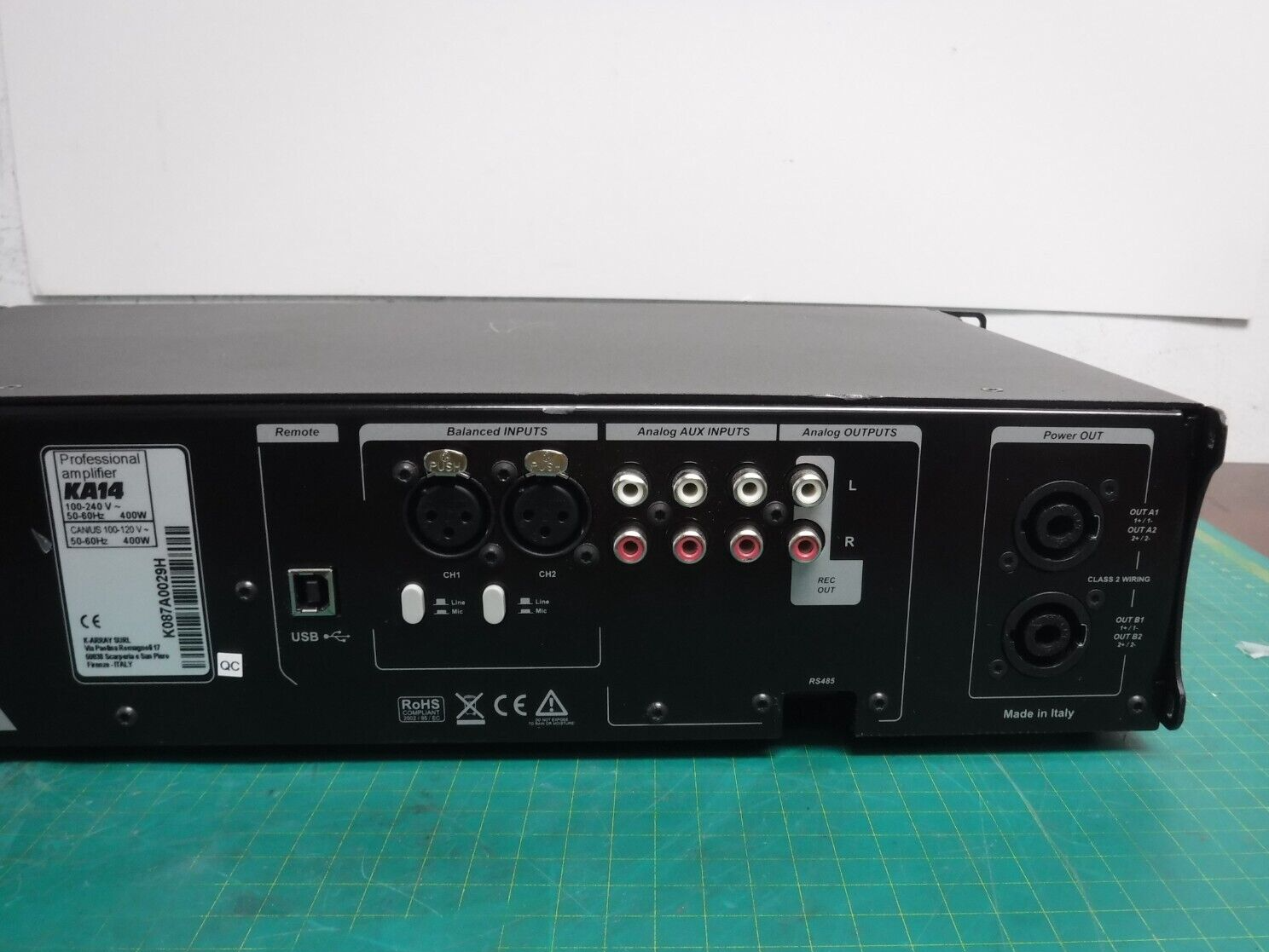 K-ARRAY KA14 2 CHANNEL Power Amplifier (Fully Functional)