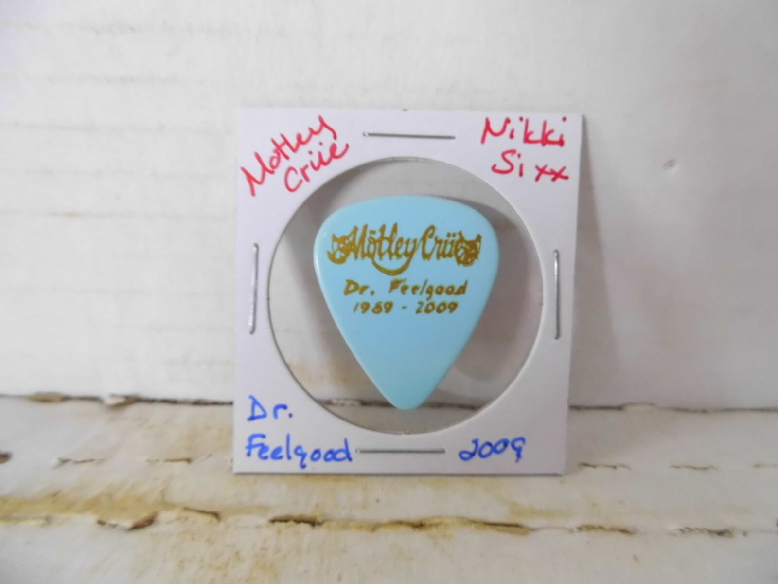 MOTLEY CRUE "NIKKI SIXX" 2009 GUITAR PICK~READ DESCRIPTION (#27~9)