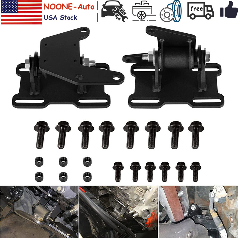 LS Conversion Engine Swap Mounts Adjustable with Hardware for GM Body LS1 2 LSX