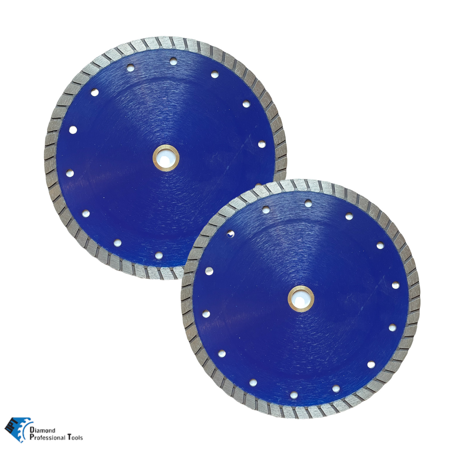 2 Pack 8" Diamond Turbo Saw Blade Cut Tile Ceramic Concrete Bricks Blocks Marble