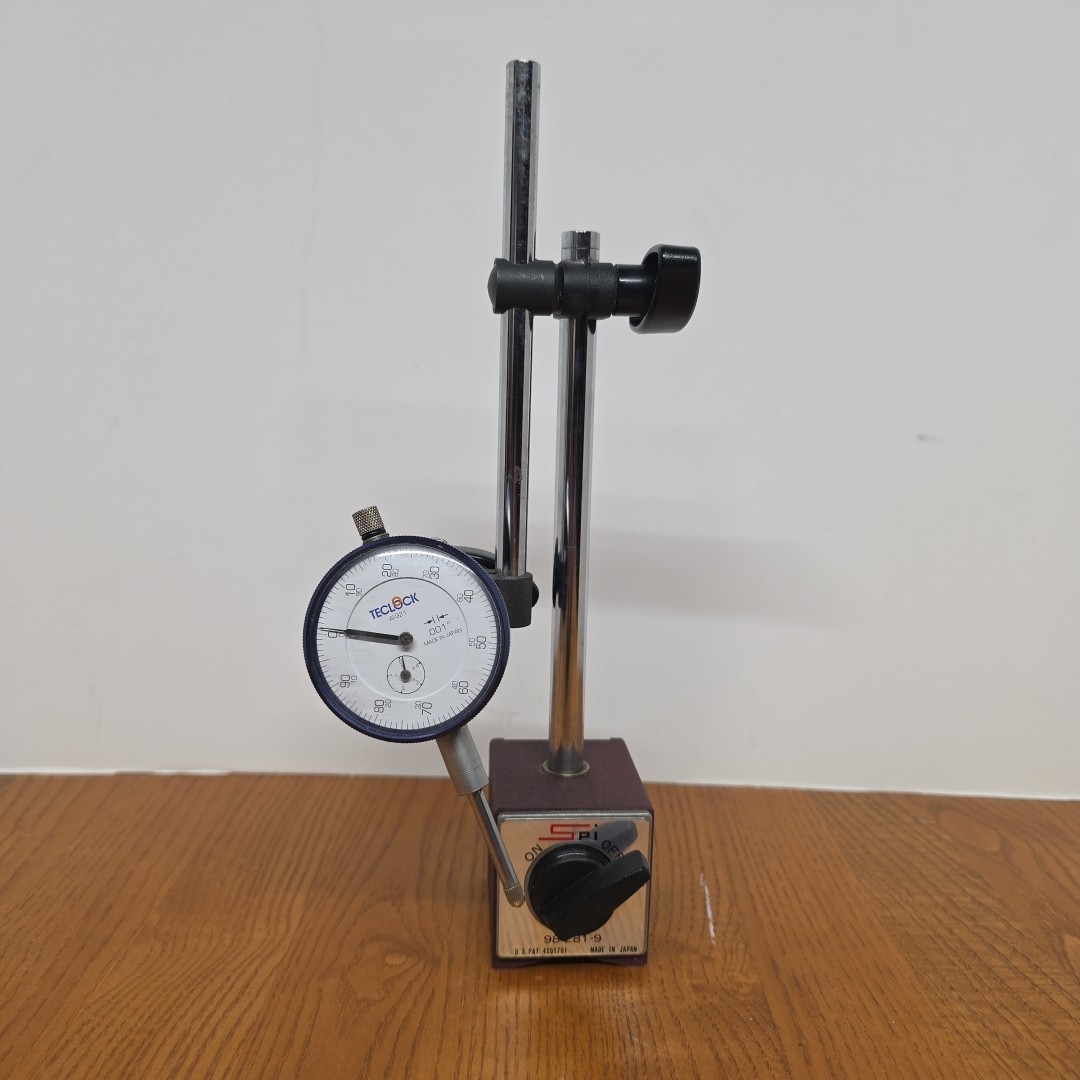 Teclock Dial Gauge AI-921 (1.0”-.001”) With SPI 98-281-9 Magnet Made In Japan