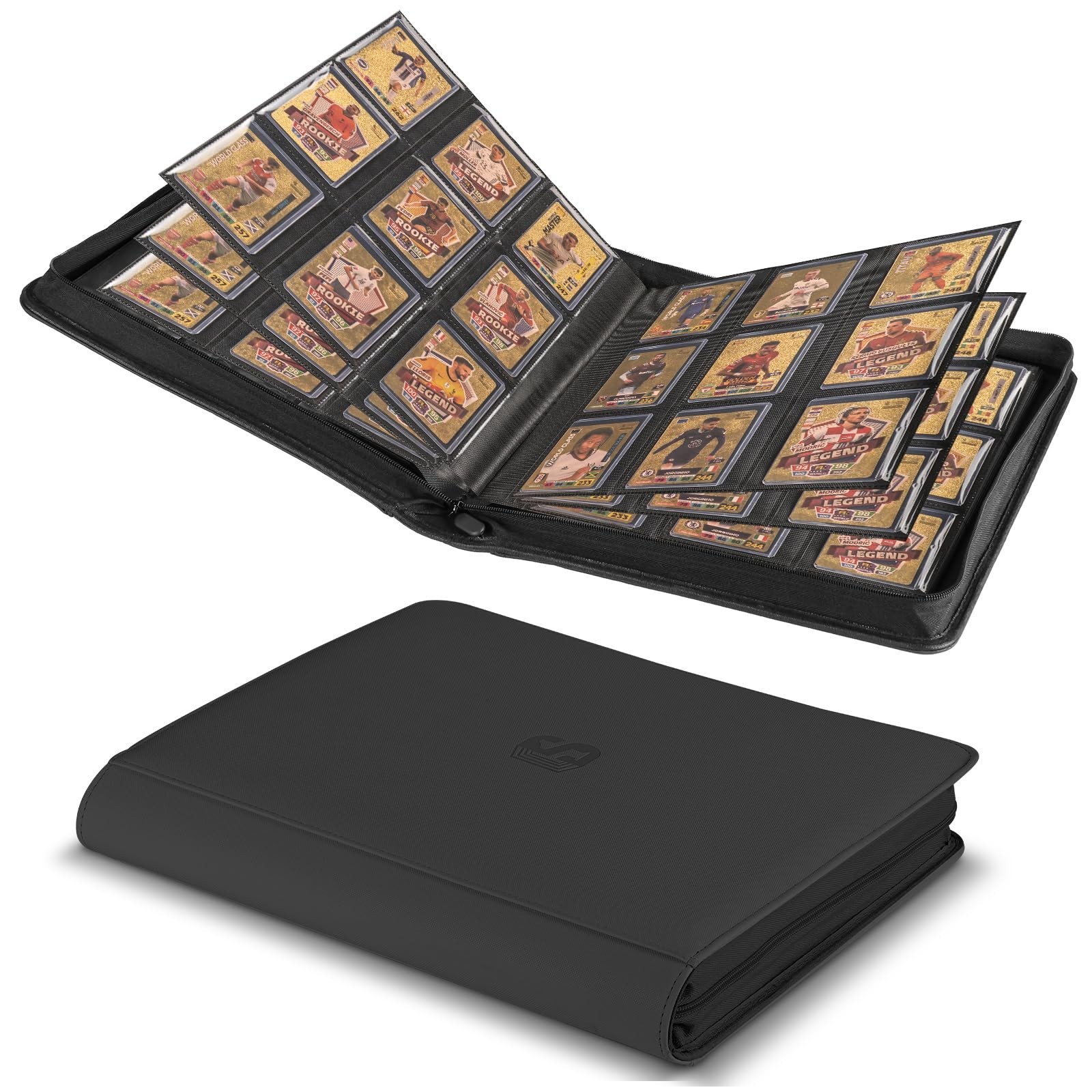Toploader Binder, Holds 360 Top Loaders,9 Pocket Top Loader Binders for 3" x ...