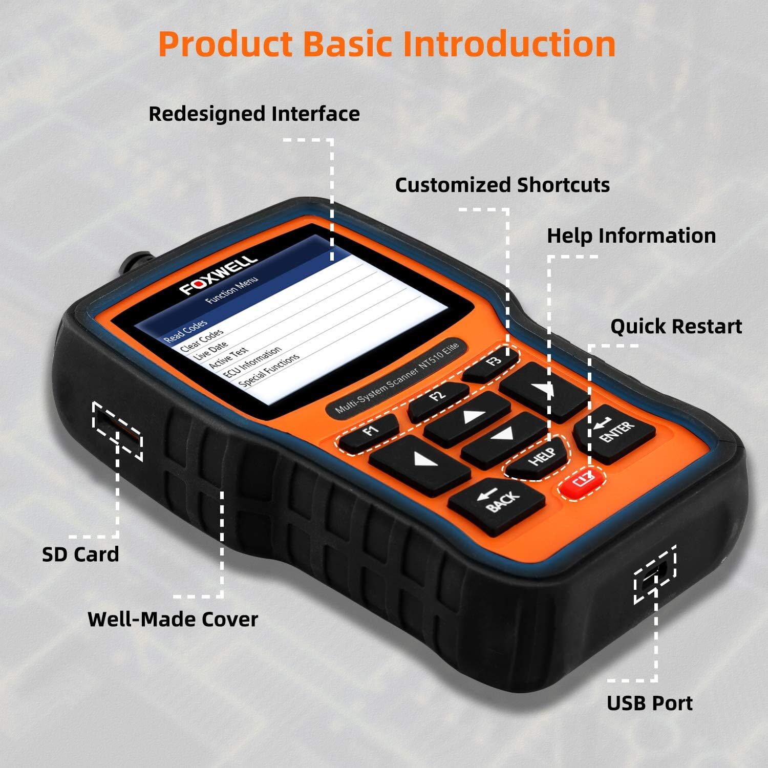 FOXWELL for CHRYSLER/JEEP/DODGE Automtive Diagnostic Tool OBD Scanner DPF TPMS