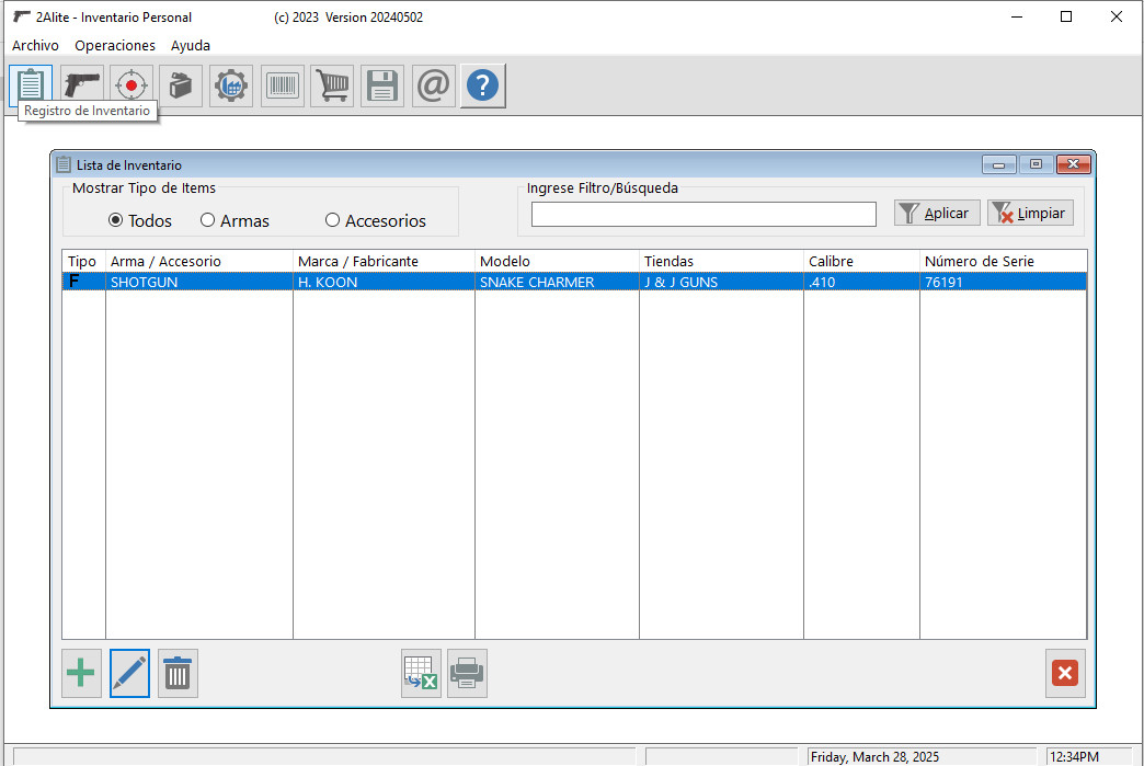 Hunter's Inventory Accessories Software w/ photos, notes & reports (.pdf/.xls)