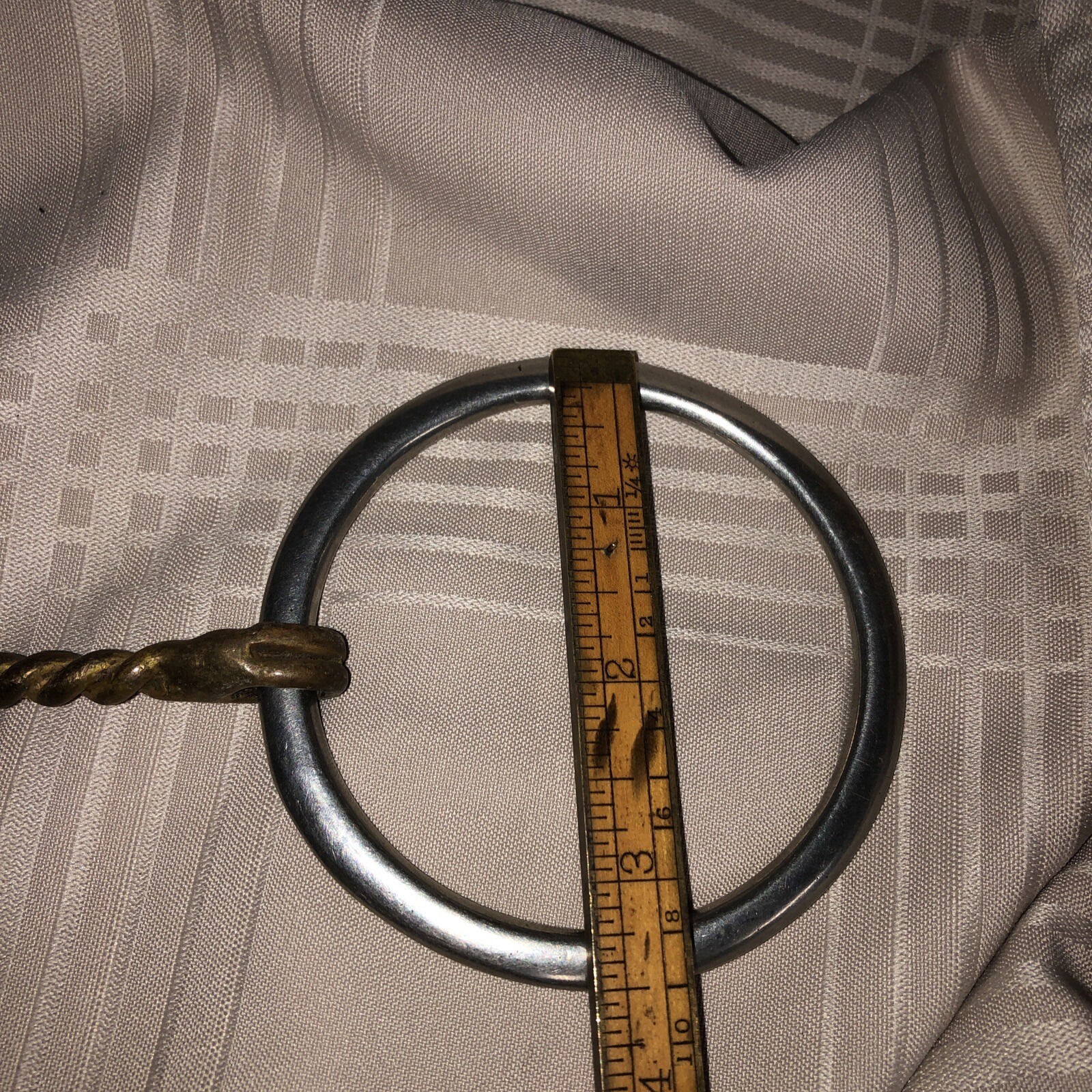 6” Twisted Brass Snaffle Loose Ring 3.5”