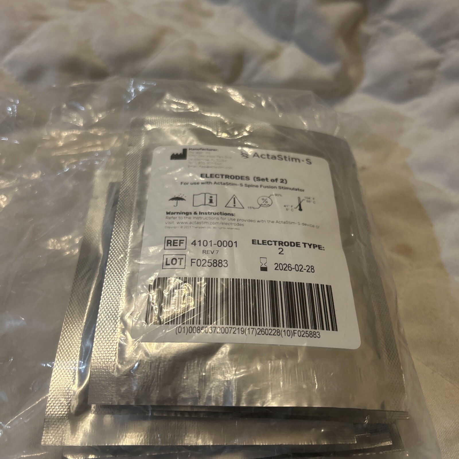 ActaStim S Refills Electrodes Type 2 Exp 2-28-26 (10-2 Packs)