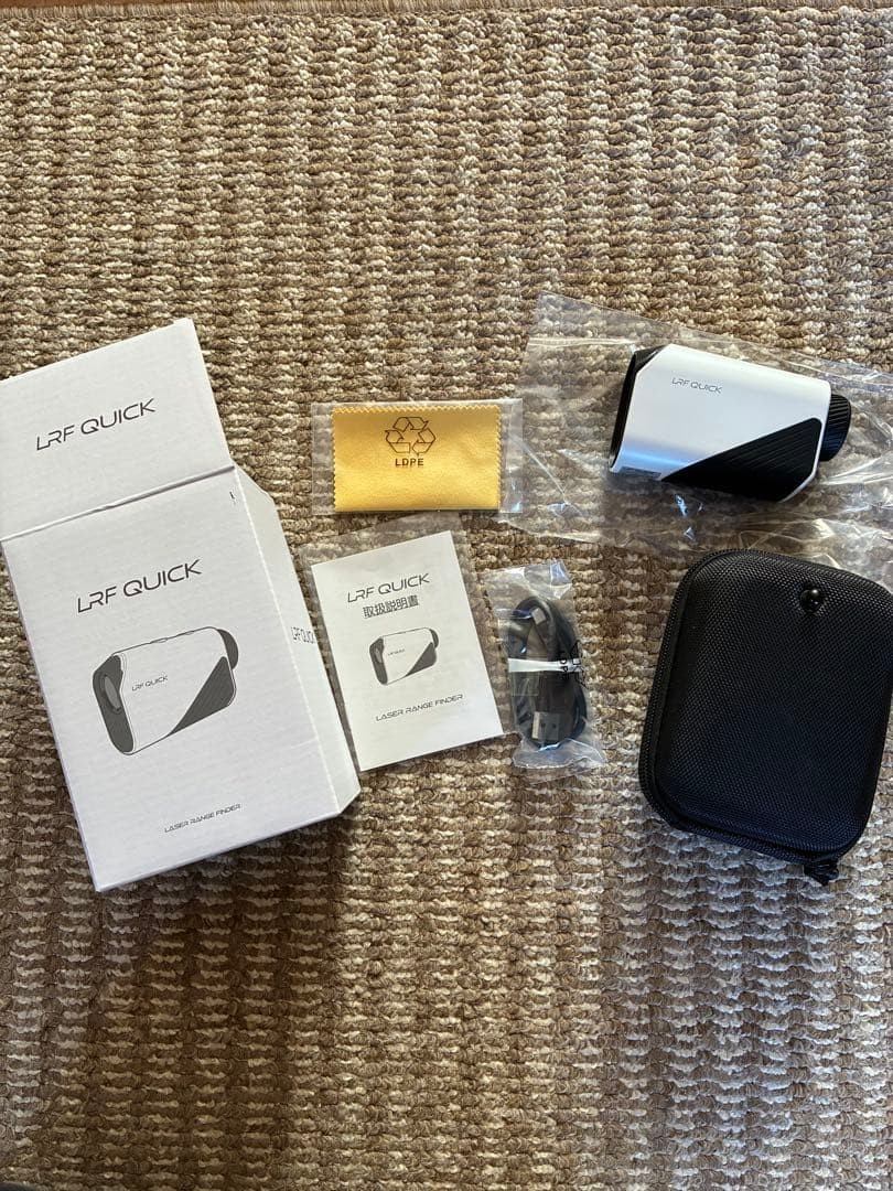 LRF QUICK Golf Laser Distance Meter Used 2x with Case & Accessories