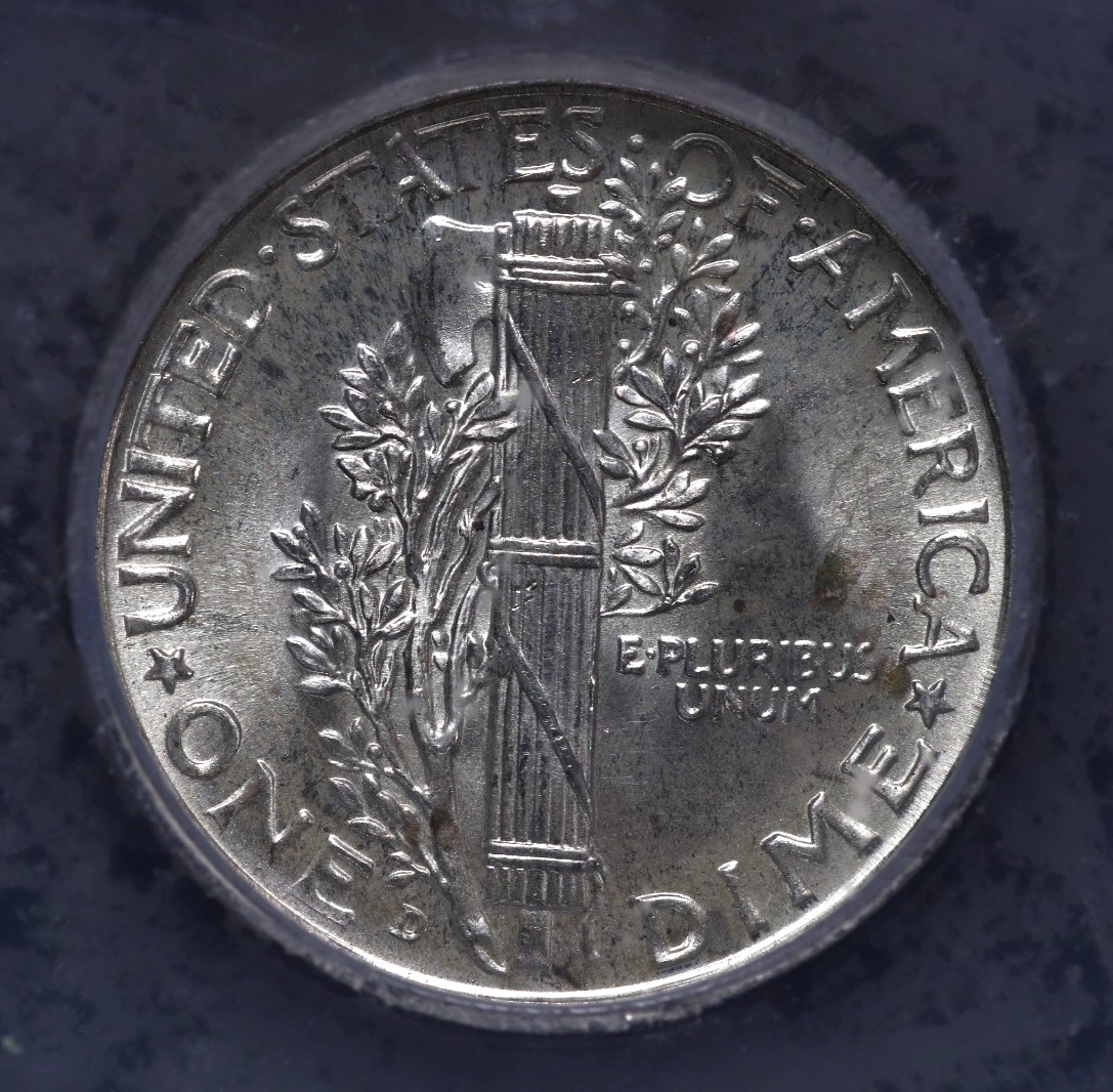 1939-D Mercury Dime 10C ICG MS67 FB