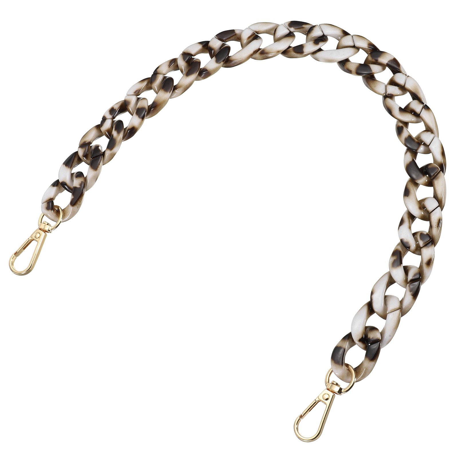 Acrylic Bag Chain, 18" Acrylic Chain for Purse Straps, Acetate Brown