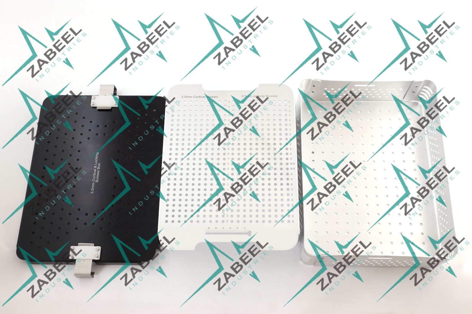 3.5mm Locking & Cortical Screws Box Rack, Sterilization Case Almunium By ZI