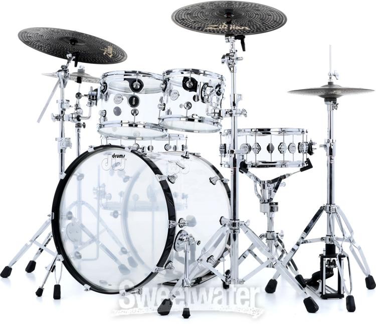 DW Design Series 4-piece Shell Pack - Clear Acrylic