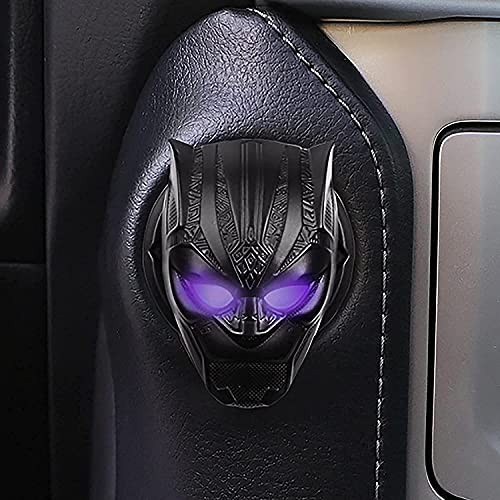 Black Push to Start Button Ignition Cover - Anti-Scratch Universal Panther