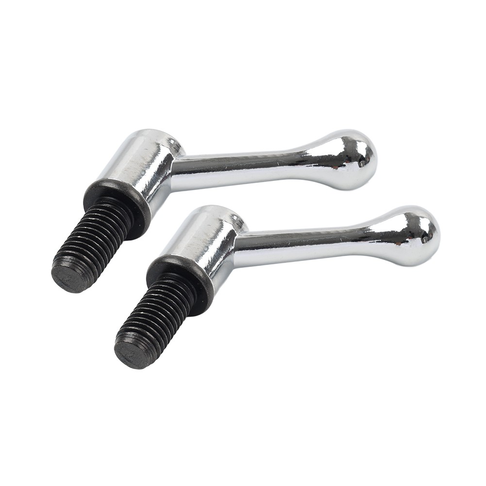 2pcs Table Lock Handle M12 Thread Set Fit for Bridgeport Milling Machine Silver