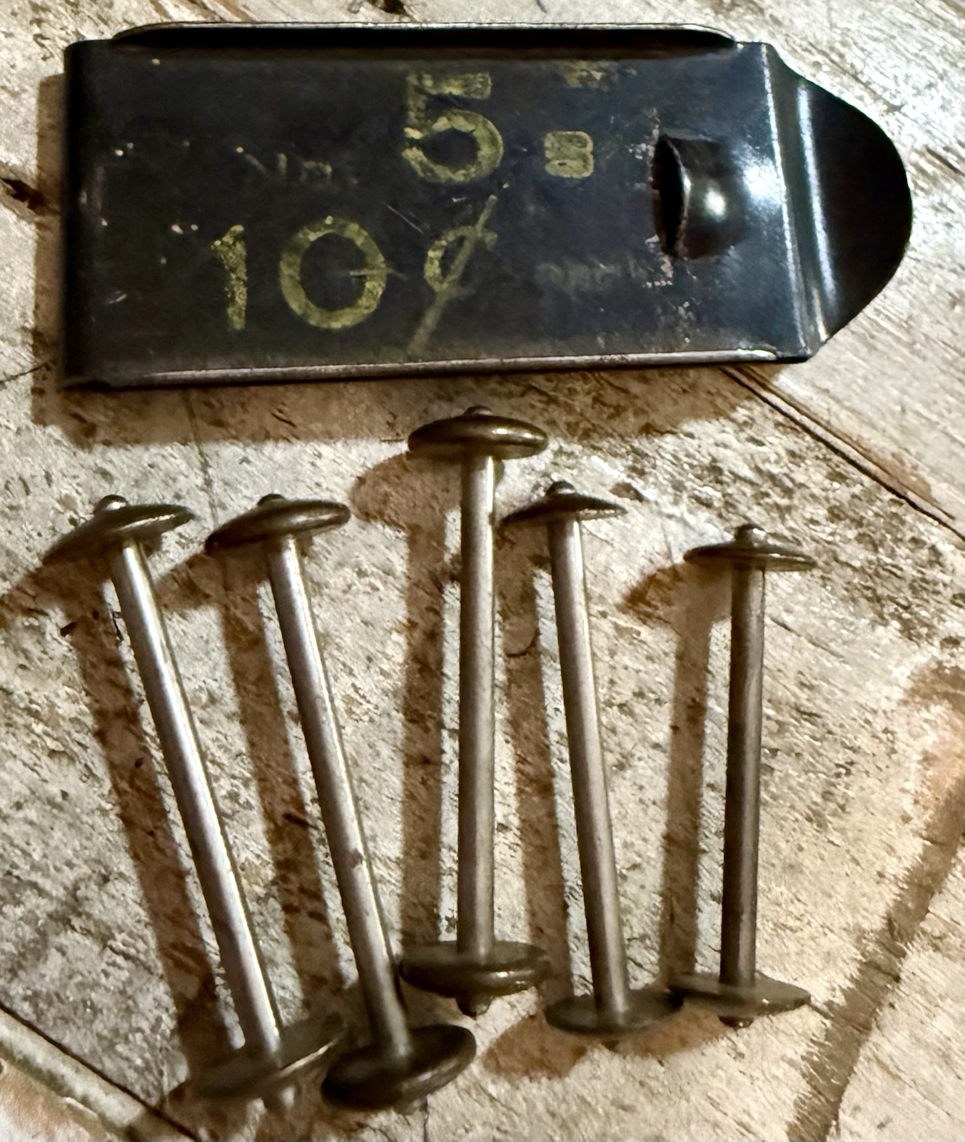 RARE Antique 620 Film Metal Film Spools IN ORIG CASE 5 for 10 Cents Kodak