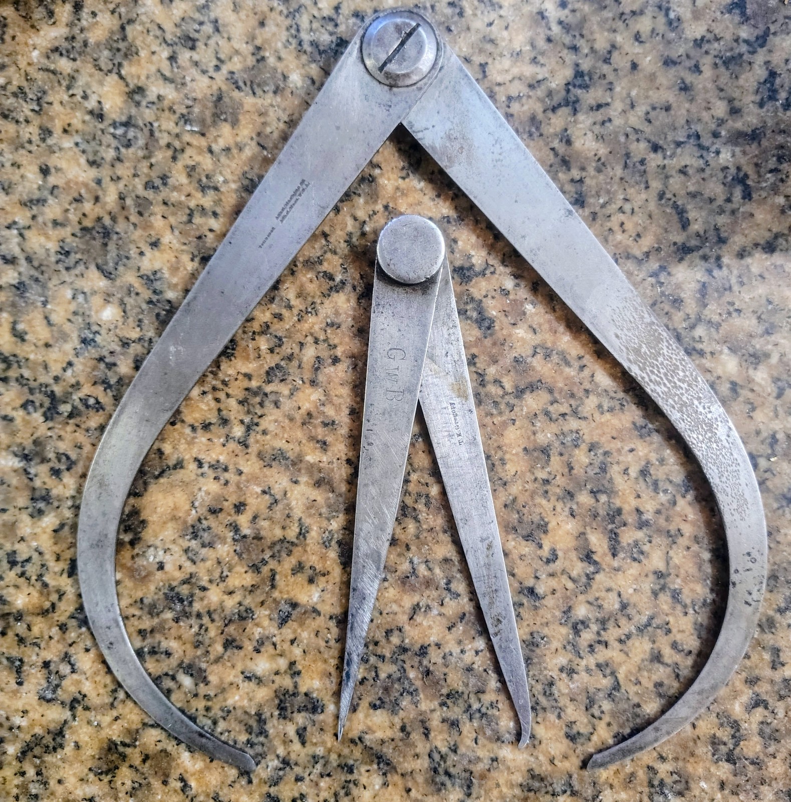 🗽 VINTAGE CALIPER DIVIDER MACHINIST/TOOLMAKER  SET OF 2