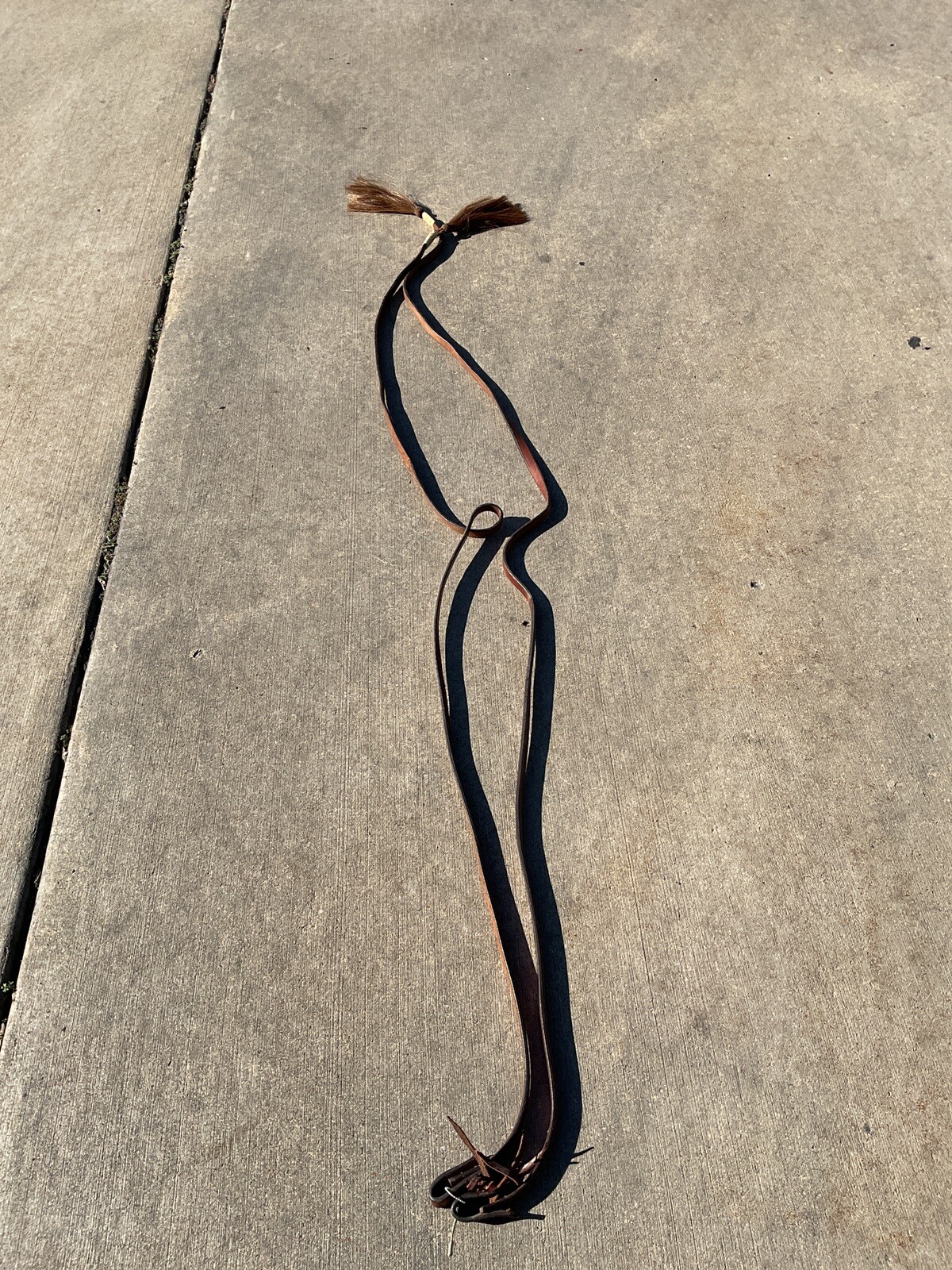 Circle Y Split Reins With Horse Hair Ends (403)