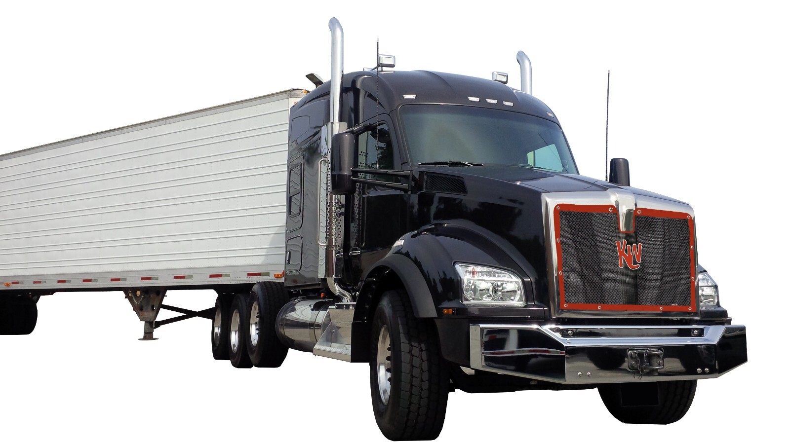 Premium Red KW Mesh Bug Screen Fits Kenworth T880 Outside Mount