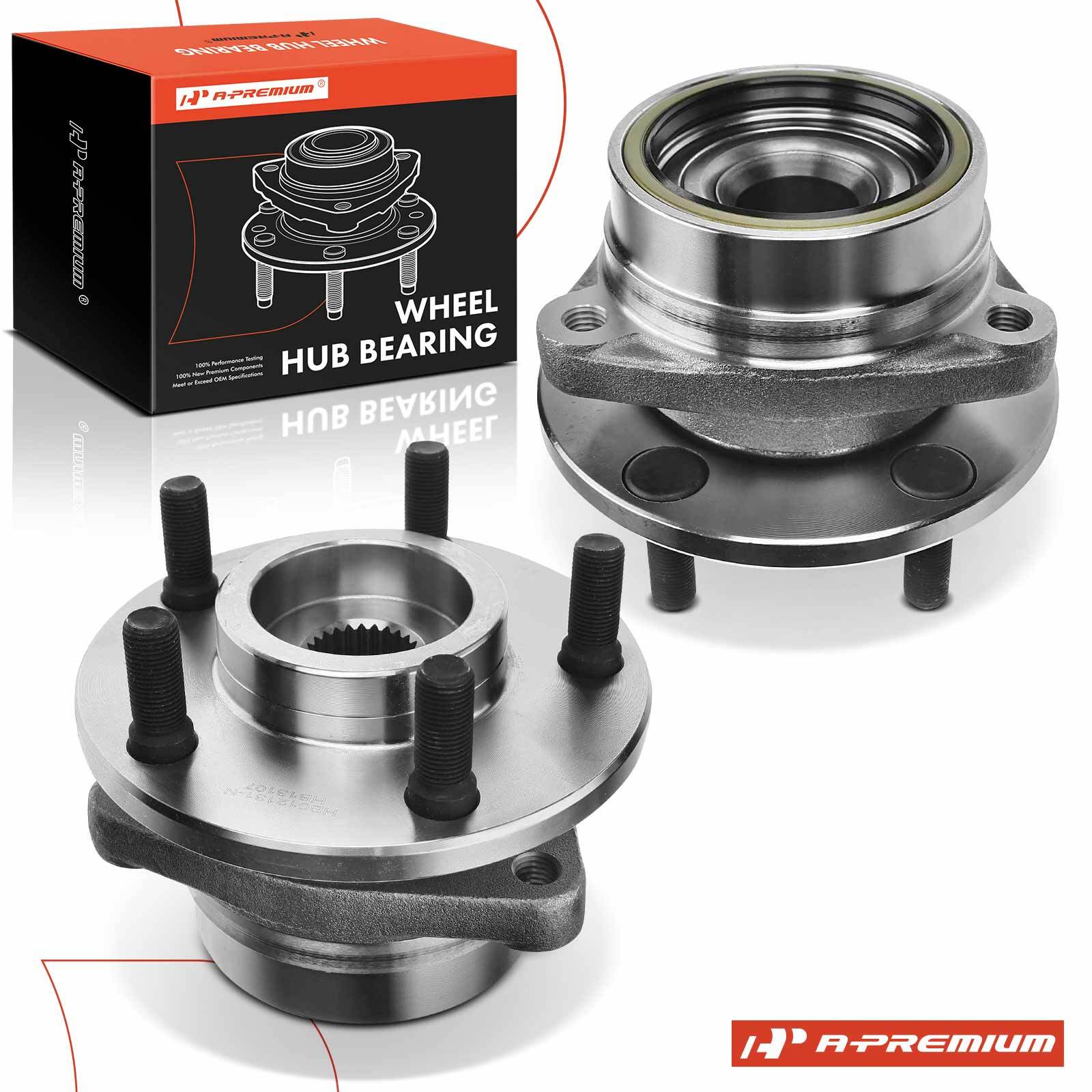 A-Premium 2x Front Wheel Hub & Bearing Assembly for Jeep Wrangler 87-89 Comanche