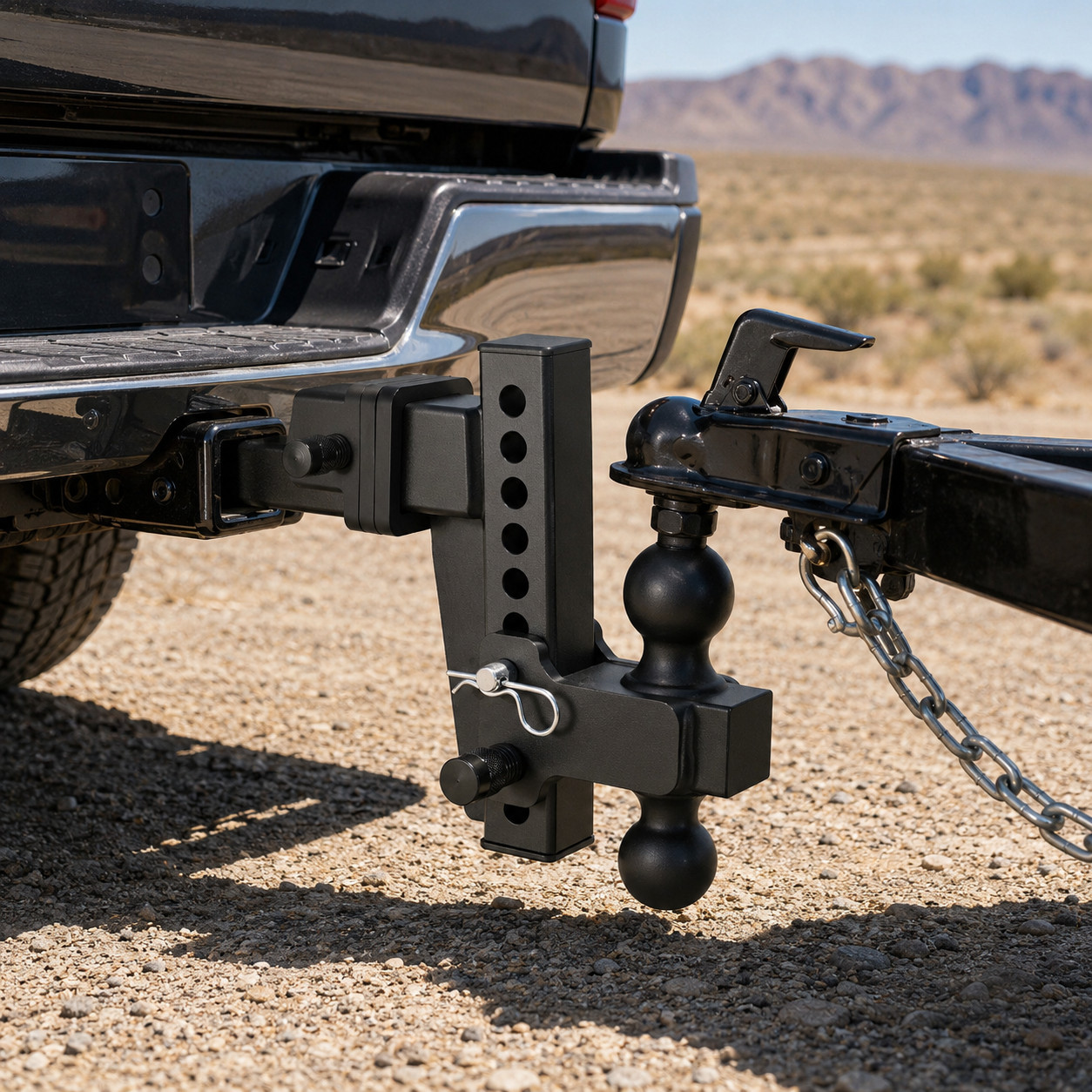 Adjustable Trailer Hitch, Fit 2.5 Inch Receiver, Black